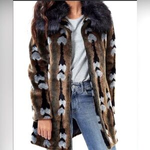 Unreal Fur Reflections Coat size Small